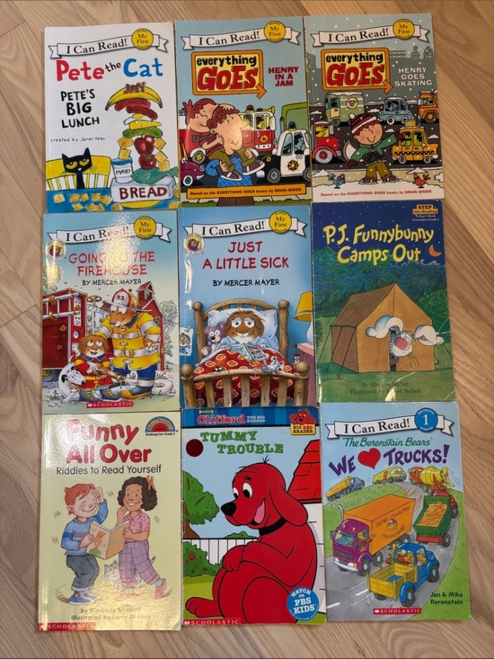 Scholastic Kids Books Set of 9 - I can read Level: My First Pete the Cat